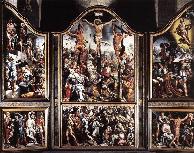 Maarten van Heemskerck Triptych oil painting picture